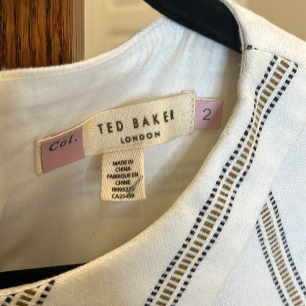 Ted Baker London Colour by Numbers Cross Front Skater Dress - Picture 9 of 13